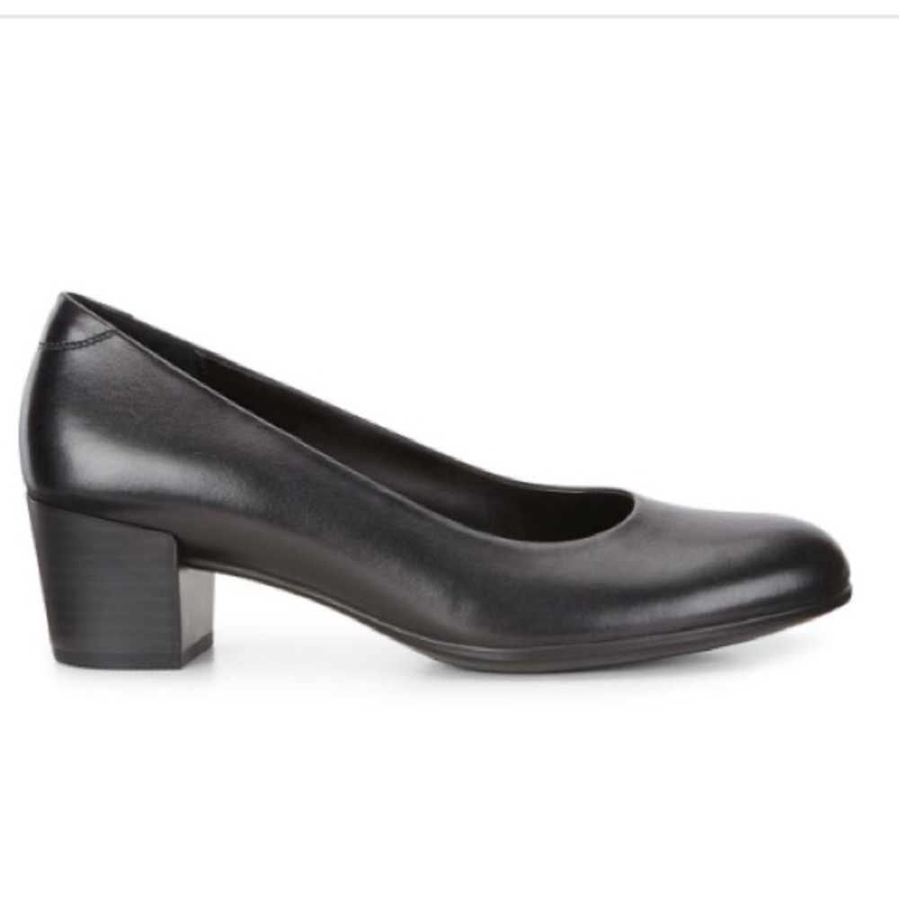 ECCO Shape 35 Classic Pump Heels Black Leather 10